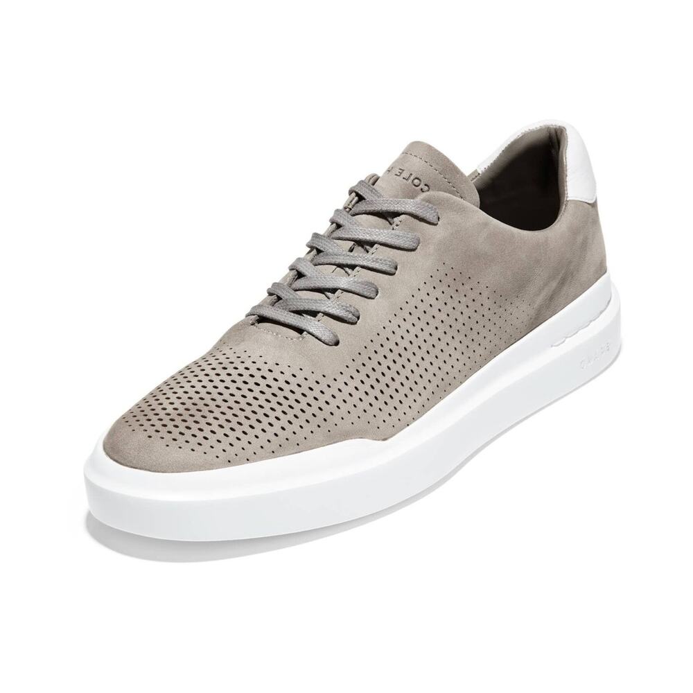 Cole Haan Mens Grandpro Rally Laser Cut Sneaker Gray White Size 10M New